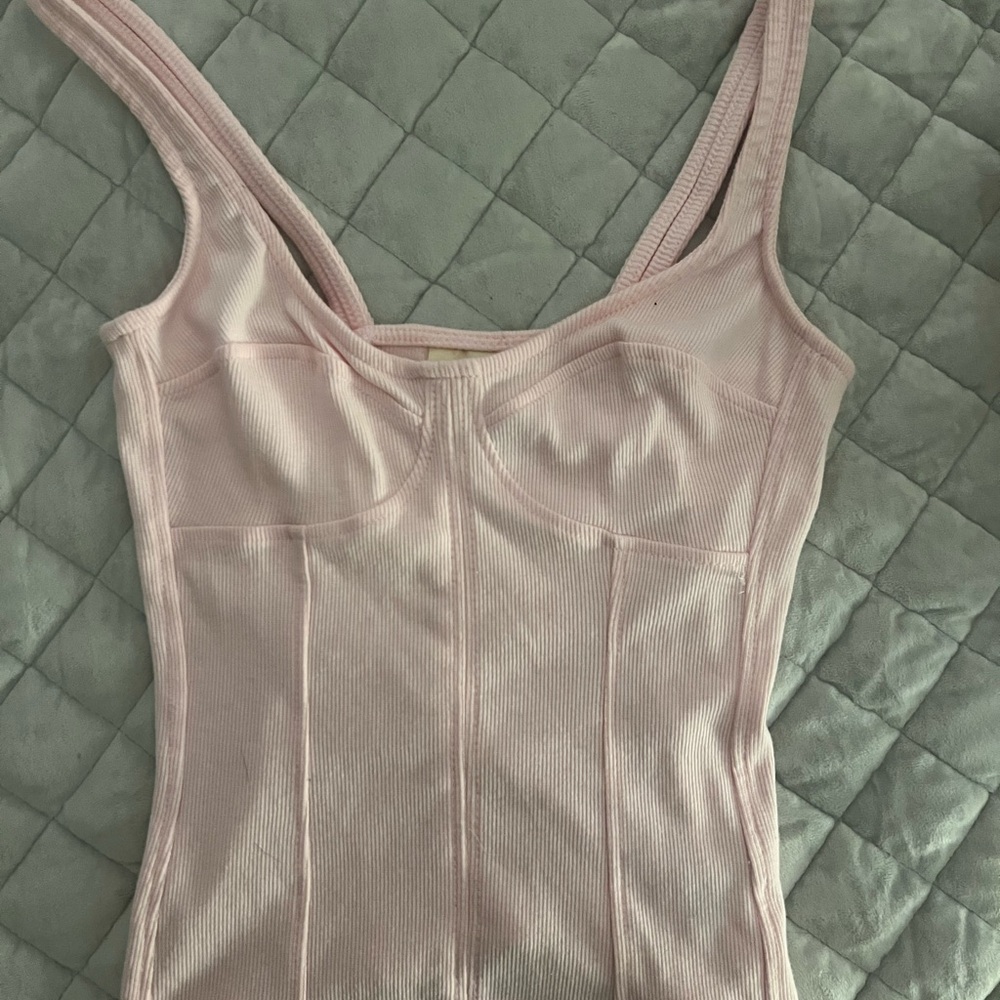 PacSun Light Pink Ribbed Crop Top